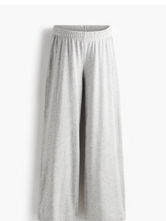 H&M Pants - H&M Wide Leg Lounge Pants in Light Gray